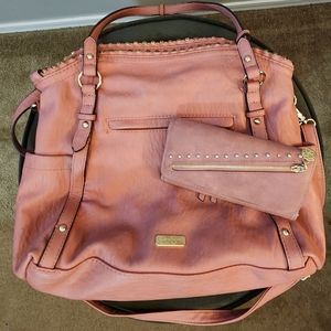 Jessica Simpson Pink Bag and Wallet